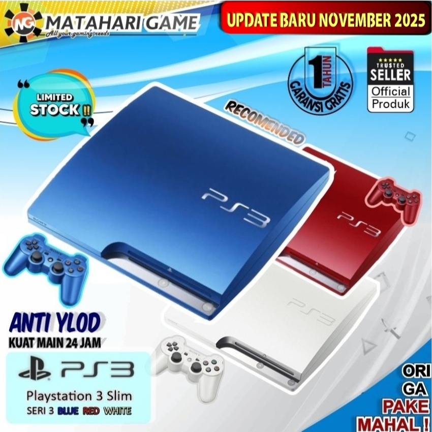 PS3 SLIM SERI 30 / SONY PLAYSTATION 3 SLIM SERI 30 ASLI SONY CFW /VOID