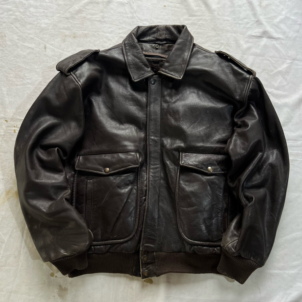 jaket kulit vintage usn G1