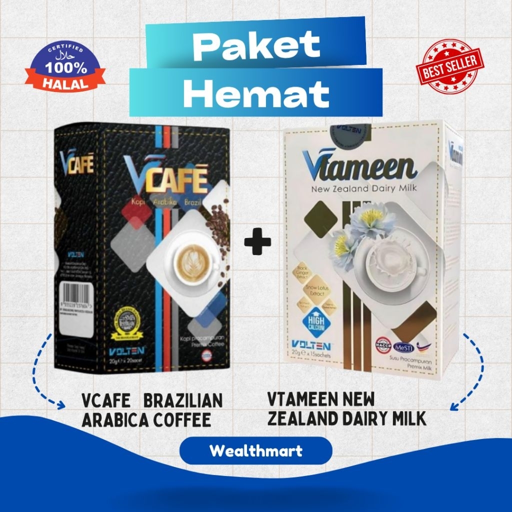 HEMAT (1+1) Volten Vtameen susu + Volten Vcafe [EXP 2027]