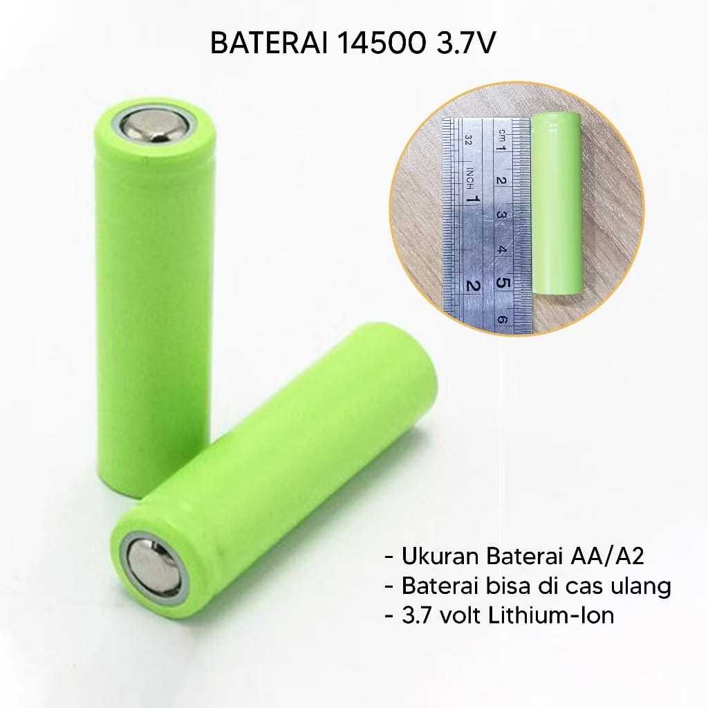 Battery Baterai Cas 3.7V Li-ion 14500 Baterai AA Rechargeable