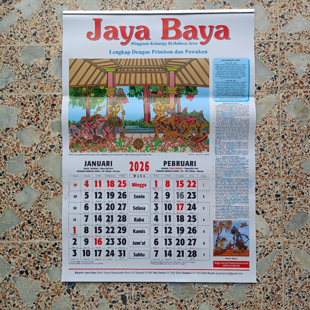 Kalender Jawa jayabaya 2026