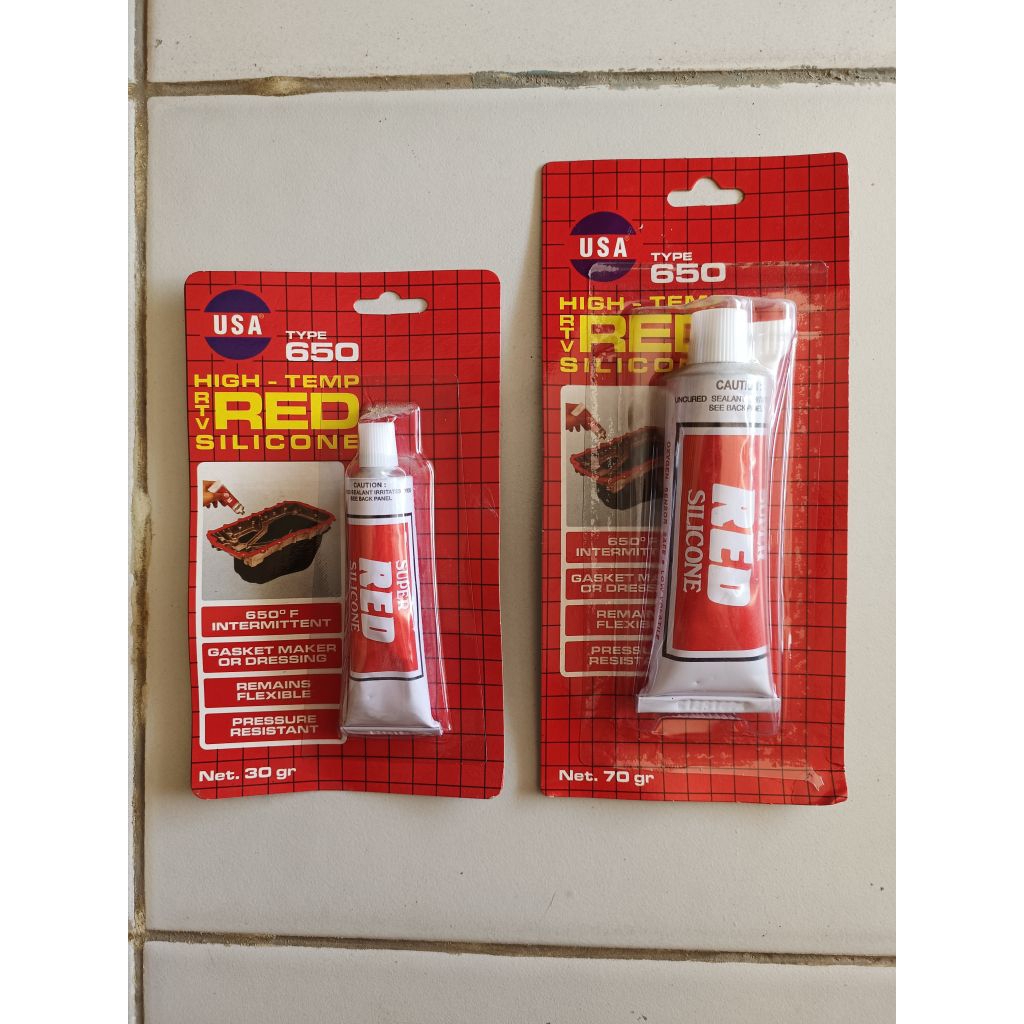 Lem red Silicone USA 70gr 30gr Lem Merah Lem Gasket Anti Bocor