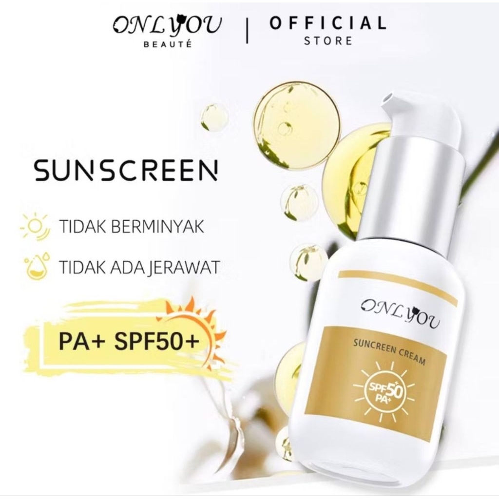 ONLYOU Series - ONLYOU Sunscreen Cream SPF50+ PA+ | ONLYOU Whitening essence cream Luxurious Wajah P