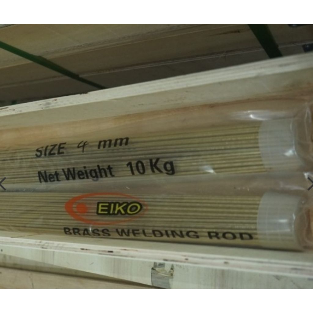 kawat las kuningan ukuran 4 mm x 1 kg / isi 8 pcs kawat las kuningan EIko