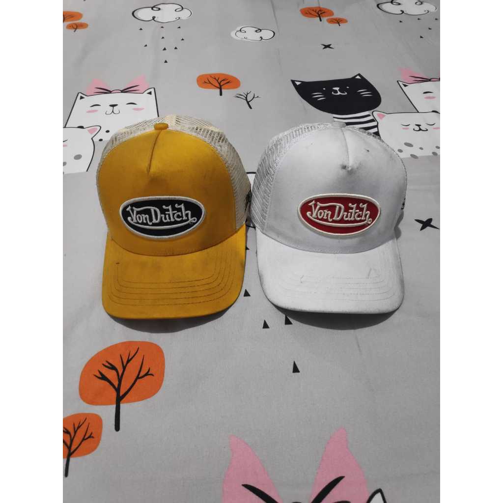 Topi Von Dutch Original - Trucker Hat 1292 Unisex Ori Mall, Logo Bordir Premium