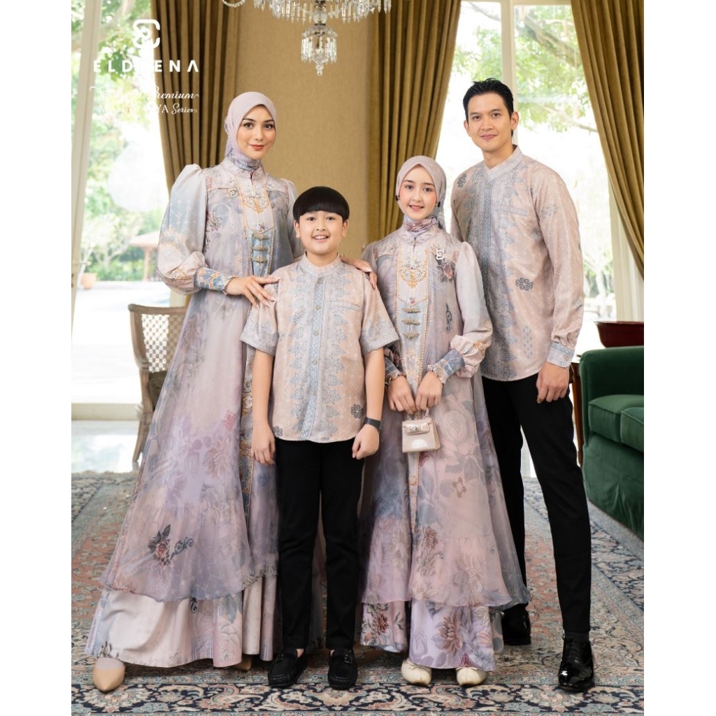 Sarimbit Couple Keluarga Permata Rayya Luxury Series by Eldeena Syari / Bisa COD Sets Ibu Ayah Anak