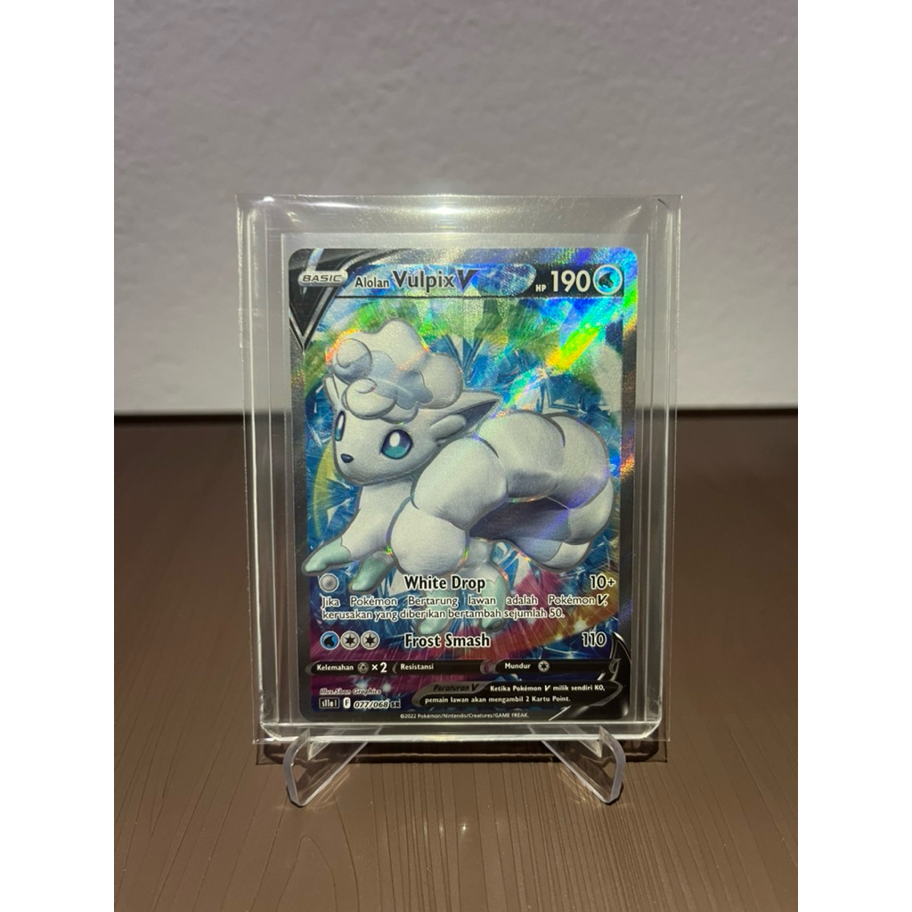SR Alolan Vulpix V s11a 077/068 Pokemon Trading Card Game Indo