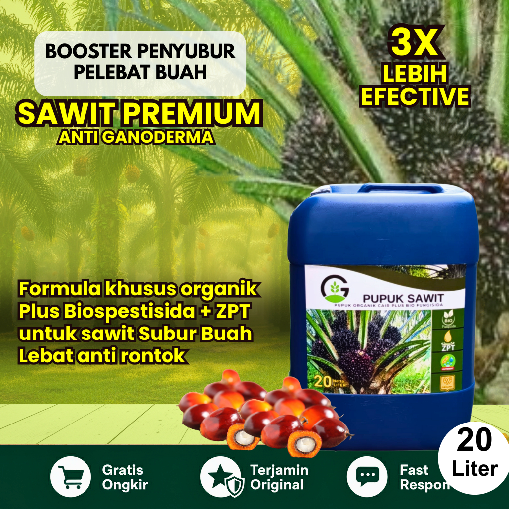 20 Lt - Pupuk sawit agar buah lebat dan berat | Pupuk Sawit Cepat Besar atasi daun kuning Buah Janta