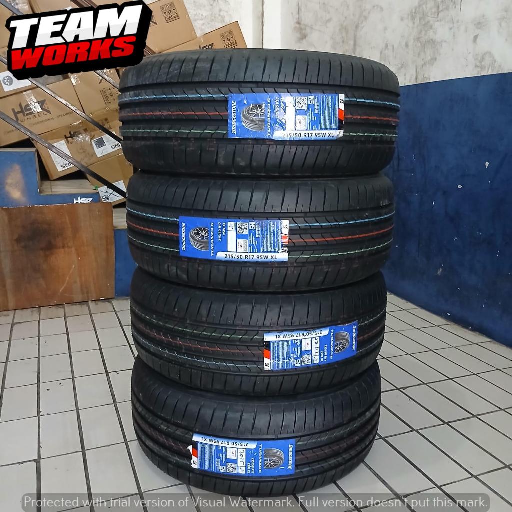 BAN MOBIL RING 17 MERK BRIDGESTONE UKURAN 215 50 R17 TYPE TURANZA 6 MODEL TERBARU