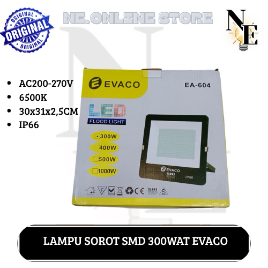 LAMPU SOROT 300wat EVACO / LAMPU TEMBAK SMD 300wat EVACO