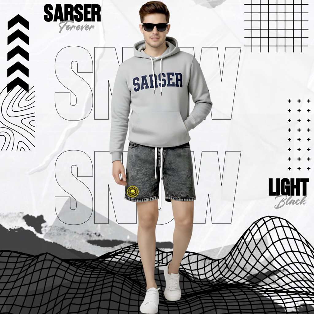 Celana Pendek Boardshort Jeans Pria Sandwash Celana Pendek Pria