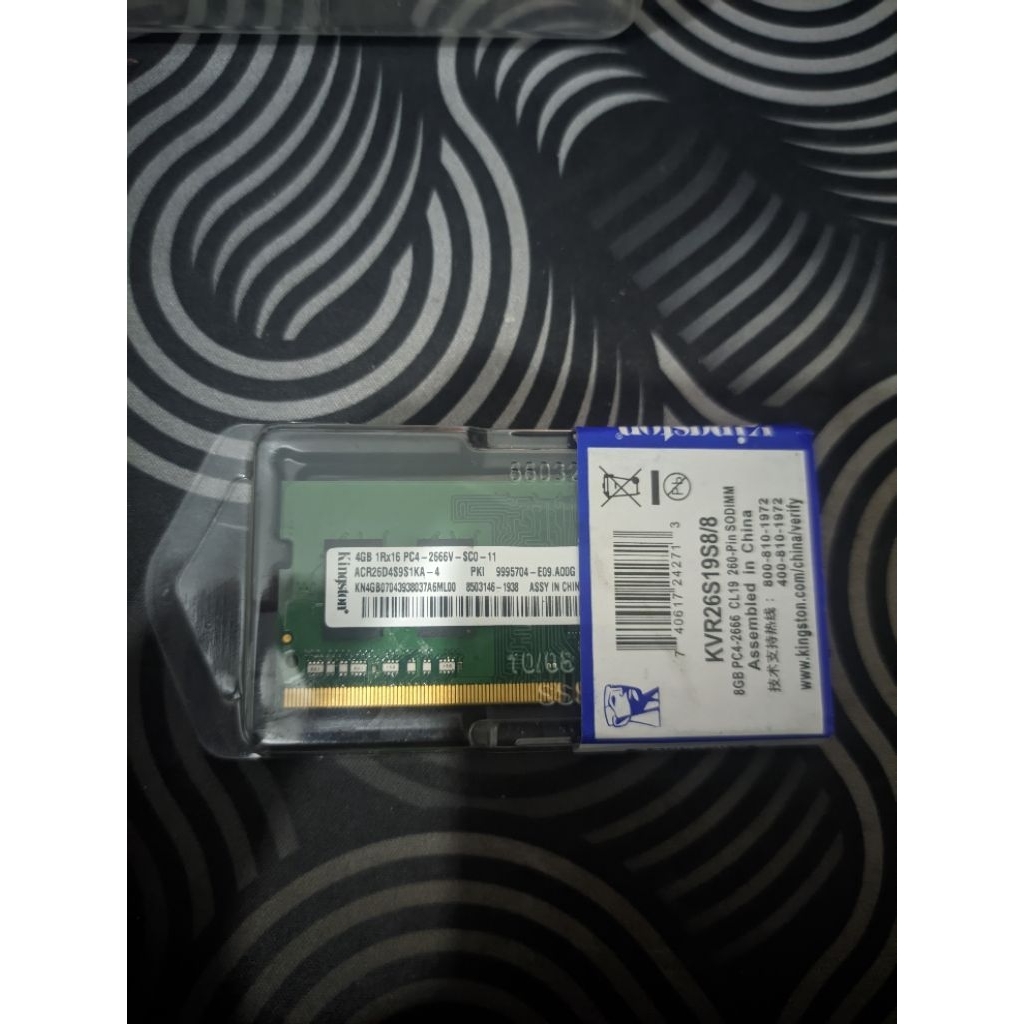 Ram Laptop Kingston SO-DIMM 4GB DDR4 2666Mhz ORIGINAL copotan (Bekas)
