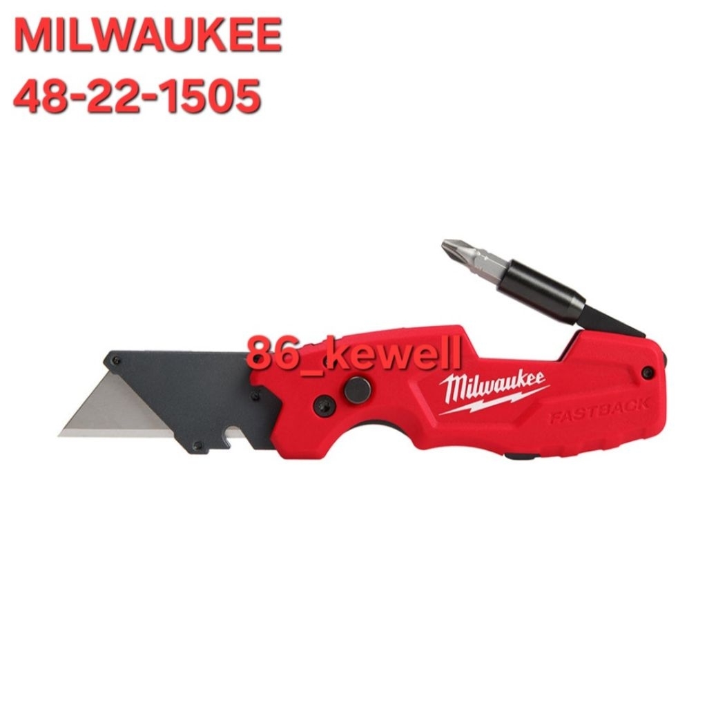 Milwaukee FASTBACK 6-in-1 Folding Utility Knife 48-22-1505 / Pisau Lipat