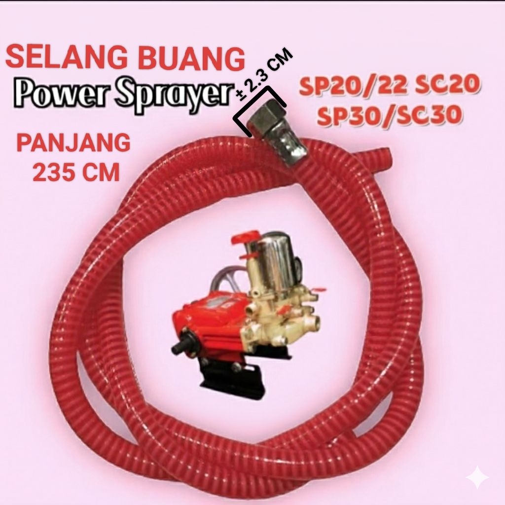 Selang Buang SANCHIN 20 PS 22 SANCHIN 30 PS 30 PANJANG 235 CM