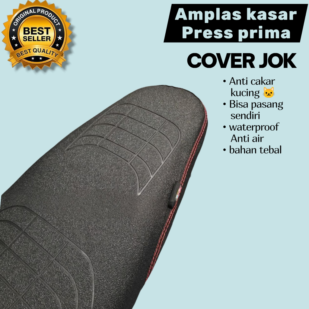 COVER JOK MOTOR SEAT PELINDUNG JOK MOTIF PRES PRIMA ( PAKAI KARET ), ANTI CAKAR