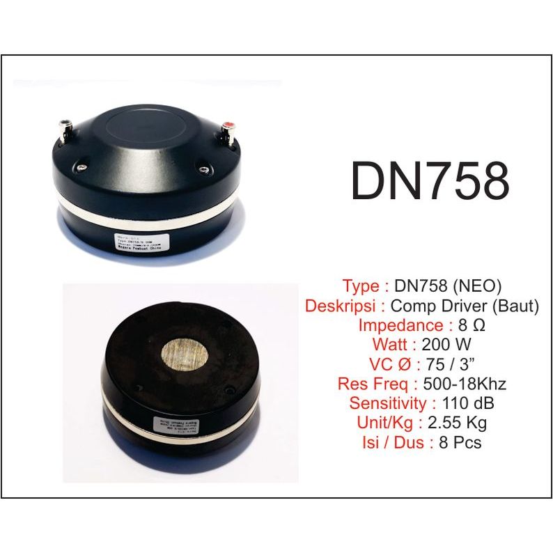 STX - SPK COMPONENT : High Driver, Tweeter, Compresor Driver Neo Merk STX NEO 758