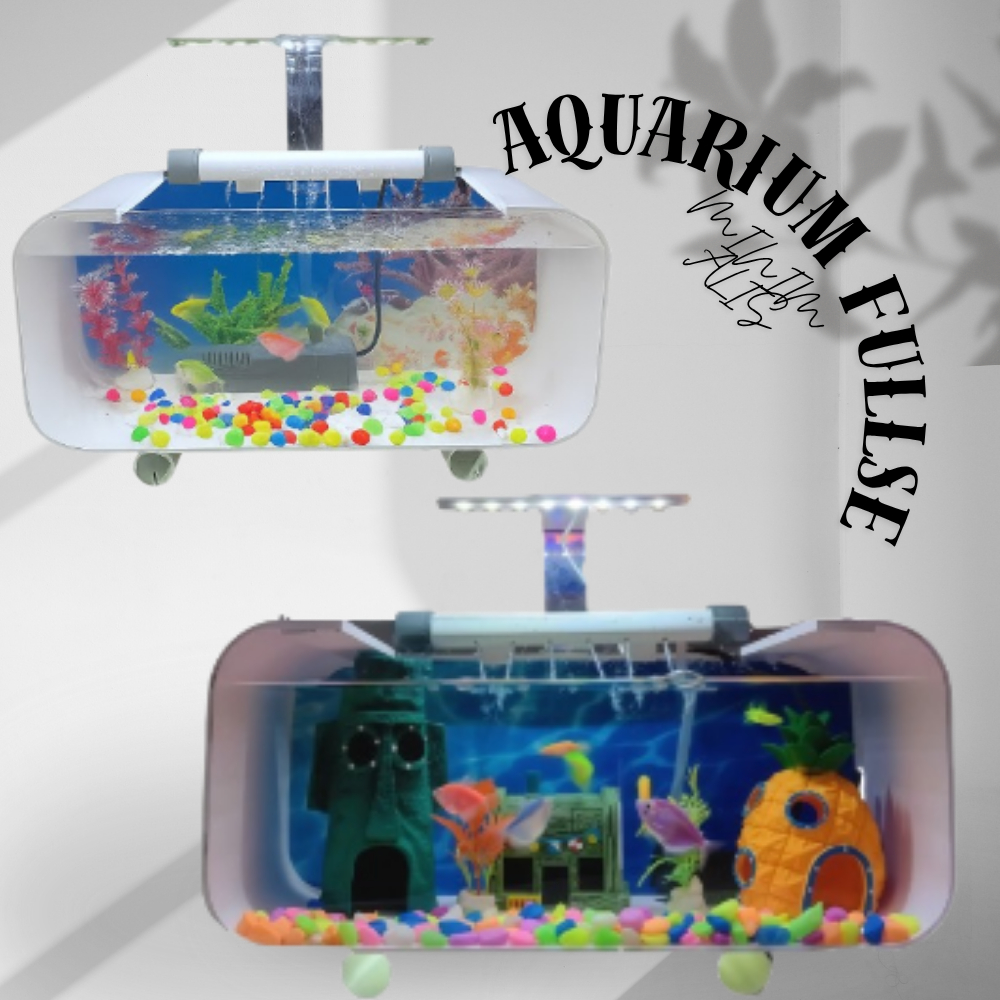 [PROMO] 1 Set lengkap aquarium aestetik  siap pakai minimalis