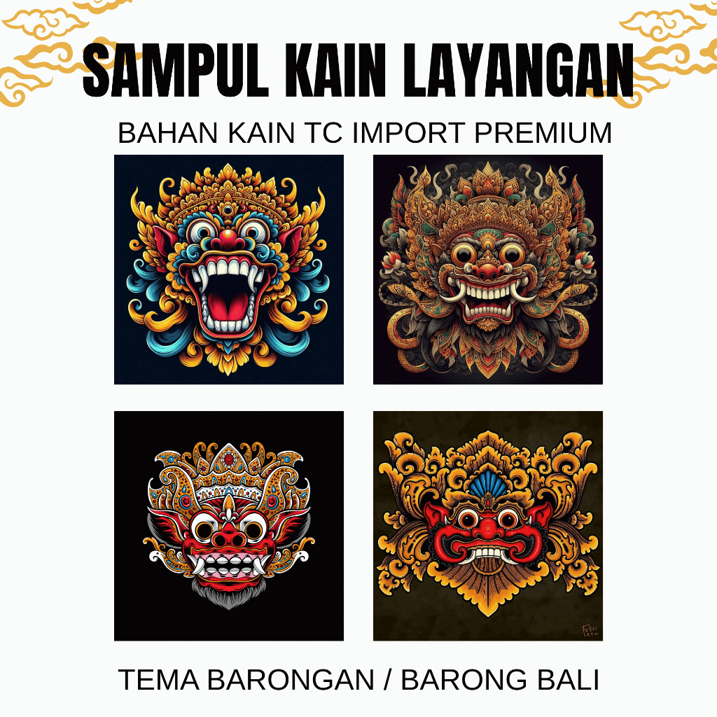 SAMPUL KAIN LAYANGAN SAMAK LAYANG LAYANG GAMBAR anime BAHAN KAIN TC IMPORT PREMIUM FULL PRINT MURAH 