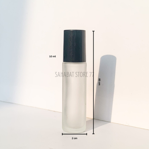 Botol Roll On Matte Kaca Tutup Hitam 10ml | Botol Roll On Kaca Matte | Botol Roll On Matte 10ml | Bo