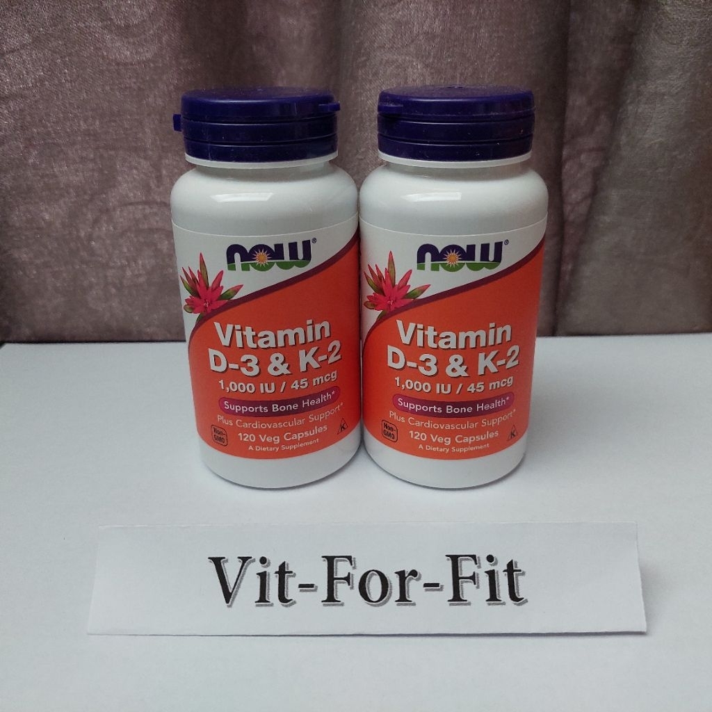 Now Vitamin D3 & K2 / D-3 & K-2 / 120 veg caps