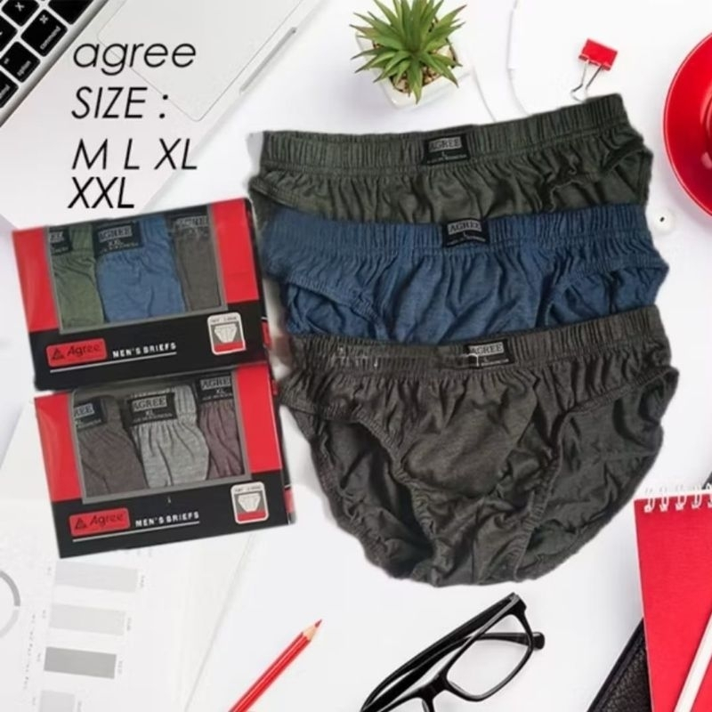 3 PCS CELANA DALAM PRIA AGREE CD Pria Agree 8886 | CELANA DALAM Agree