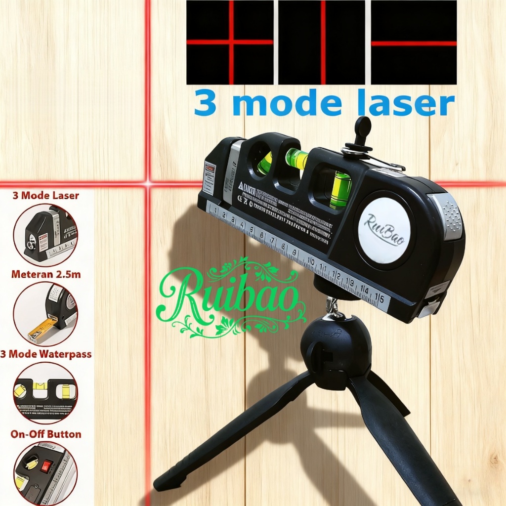 Ruibao D238 Laser Level Pro 3 / Waterpass Meteran Laser 250 cm