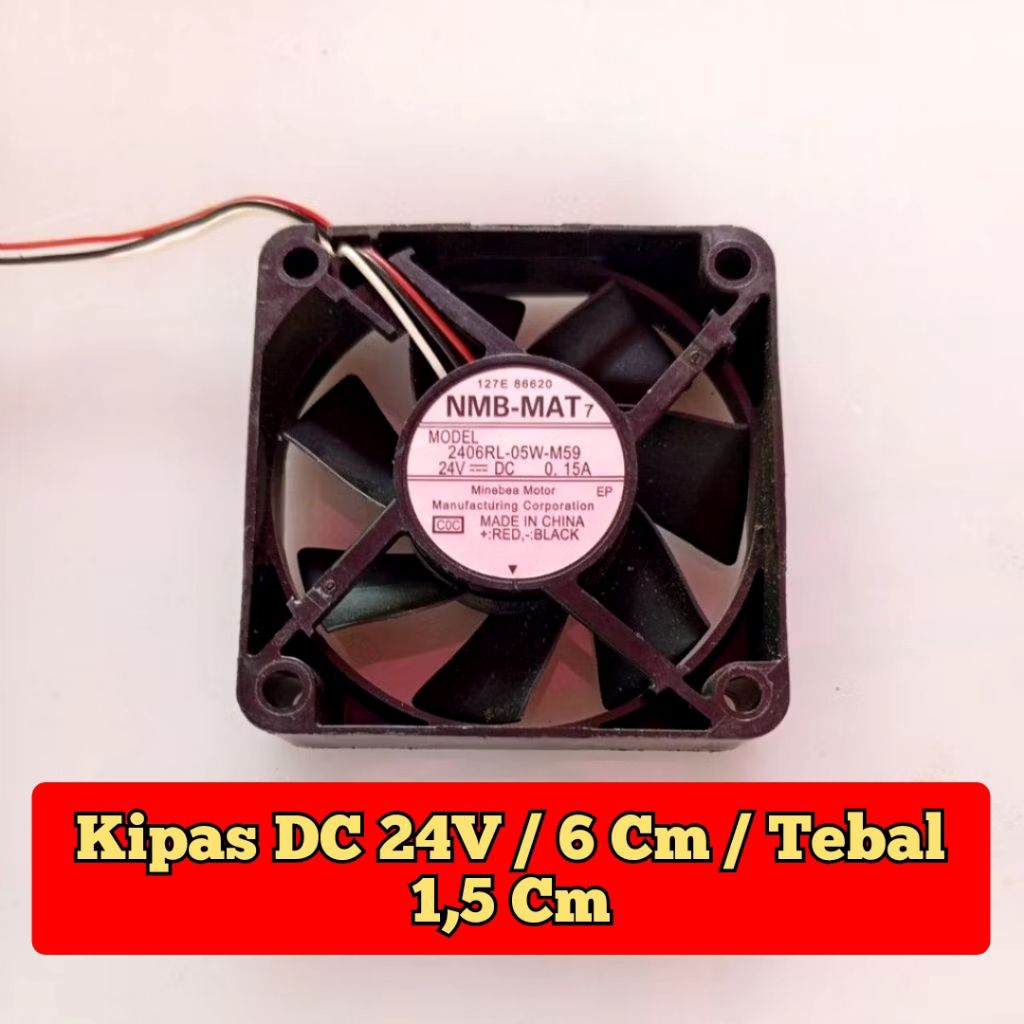 Kipas DC 24V 6 CM Tebal 1,5cm