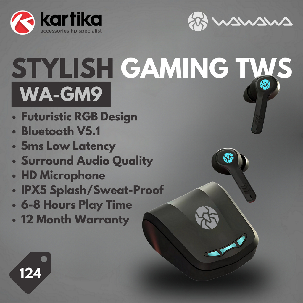 WAWAWA WA-GM9 TWS ChromaStrike Buds RGB Bluetooth IPX4 Bluetooth 5.0