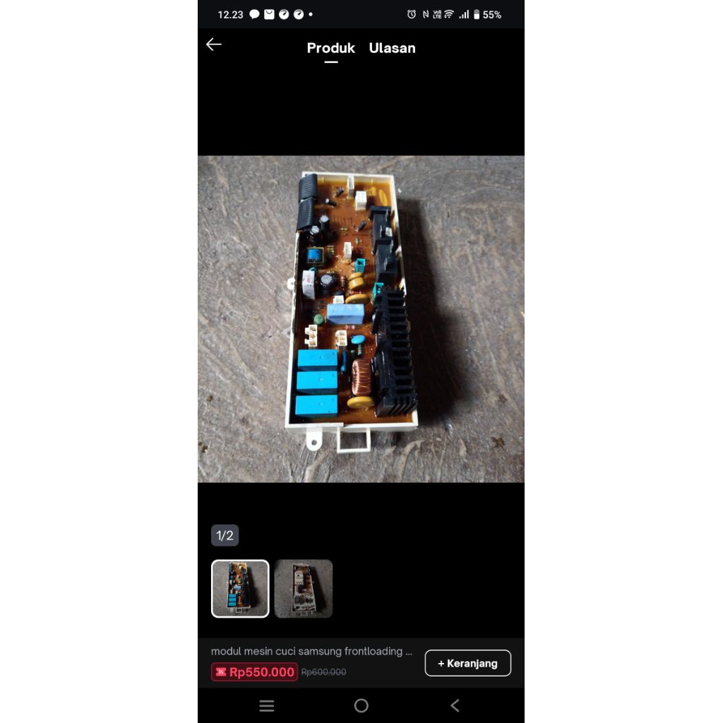 modul mesin cuci samsung frontloading WF0702NCE