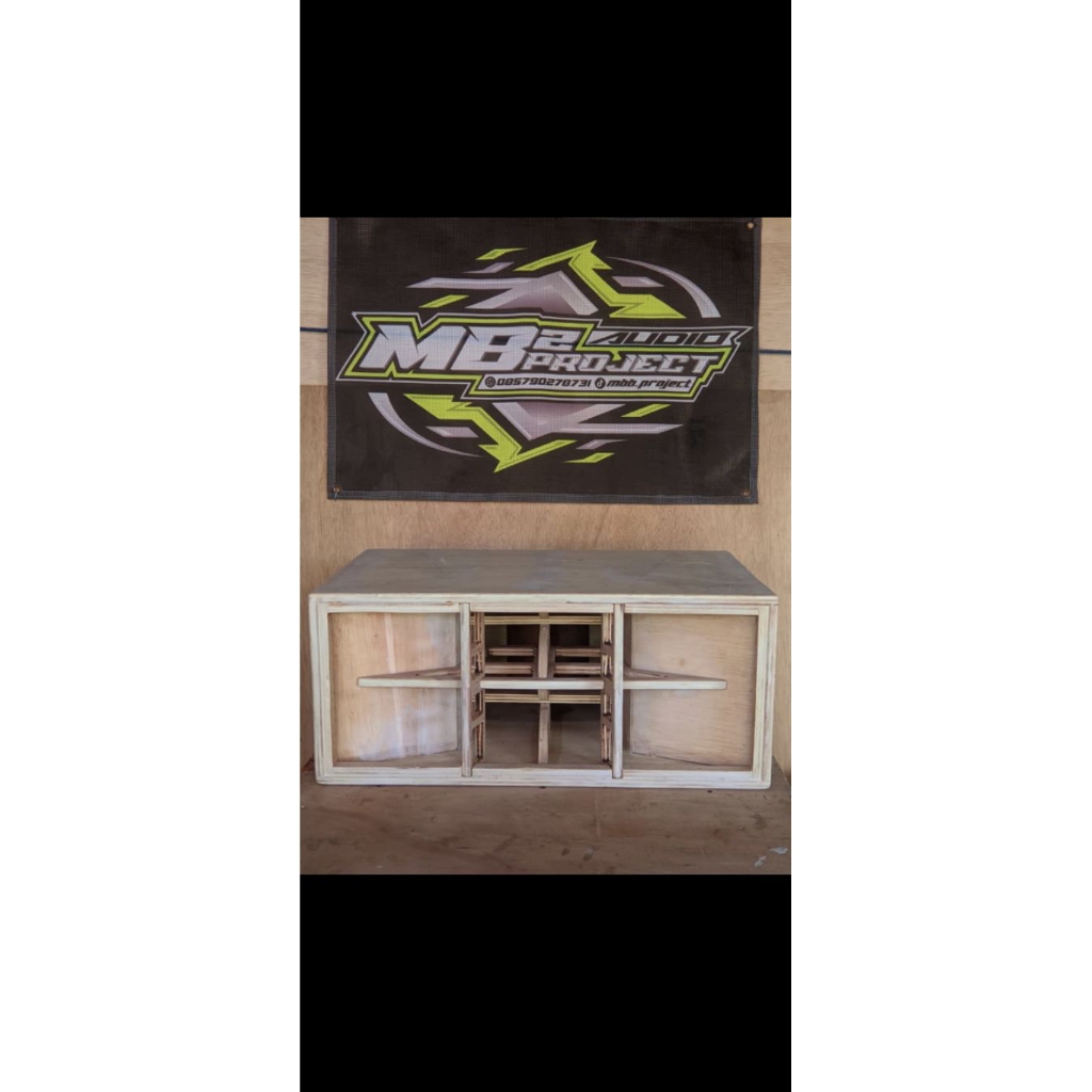 BOX SPEAKER - CLA 6INCH DOUBLE 12MM SEMI MERANTI