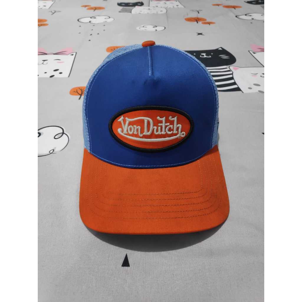 Topi Von Dutch Original 1462 - Trucker Hat Unisex Ori Mall, Logo Bordir Premium