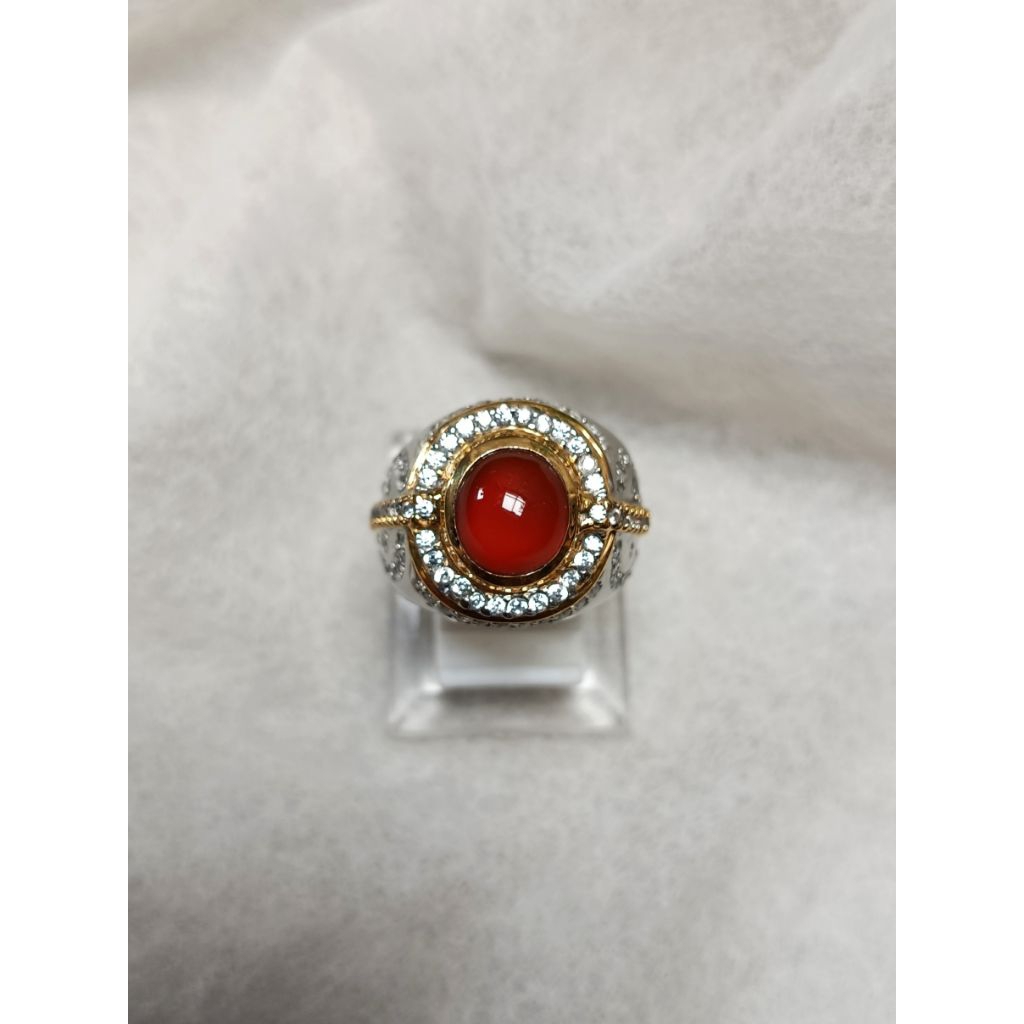 Cincin Batu Akik Cempaka Aceh Asli