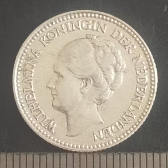 #1.SCS. KOIN KUNO || KOIN PERAK || SILVER COIN WILHELMINA 1/2  G TAHUN 1929