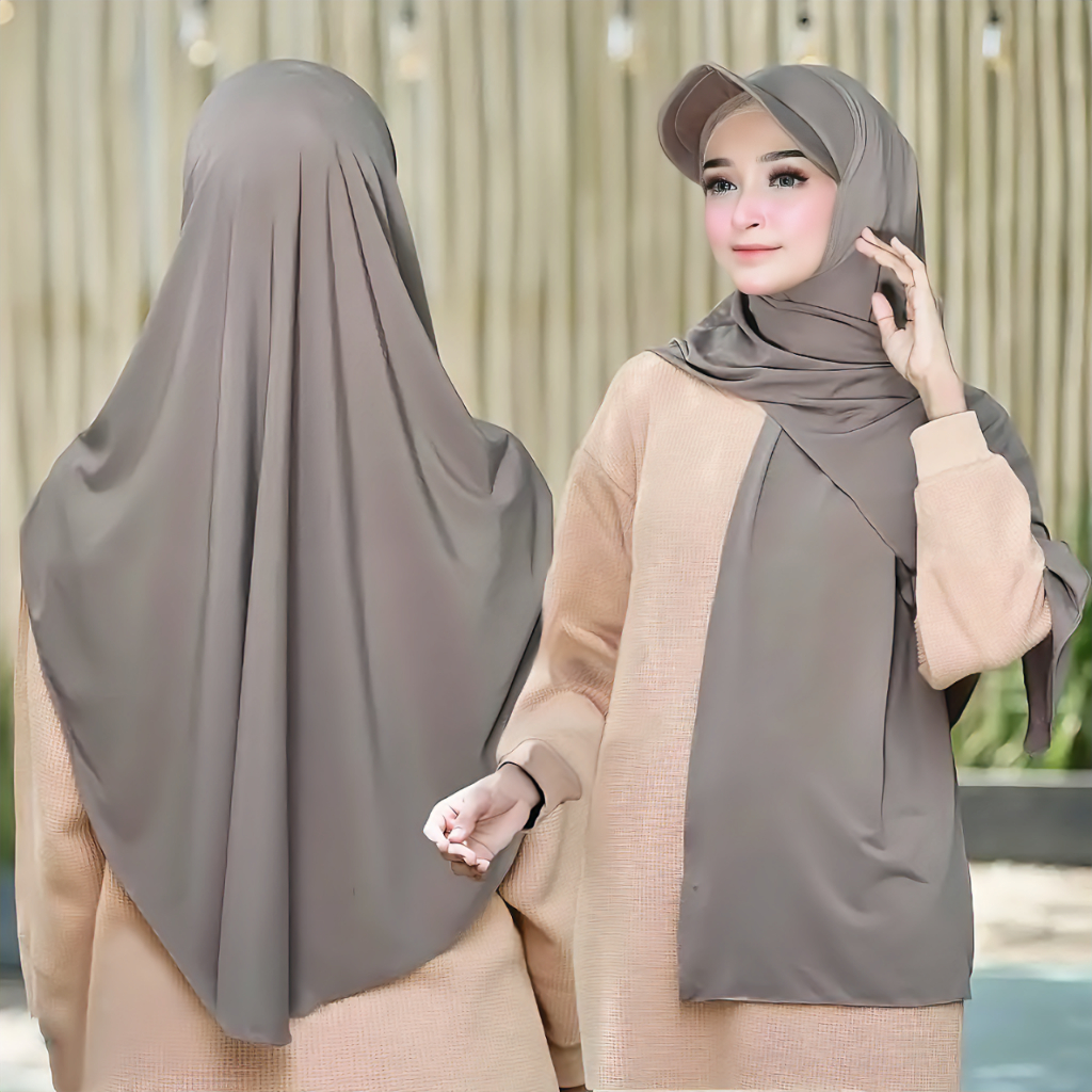 Jilbab Pashmina Instan Topi Sporty, Modis & Nyaman untuk Wanita - Praktis dan Elegan