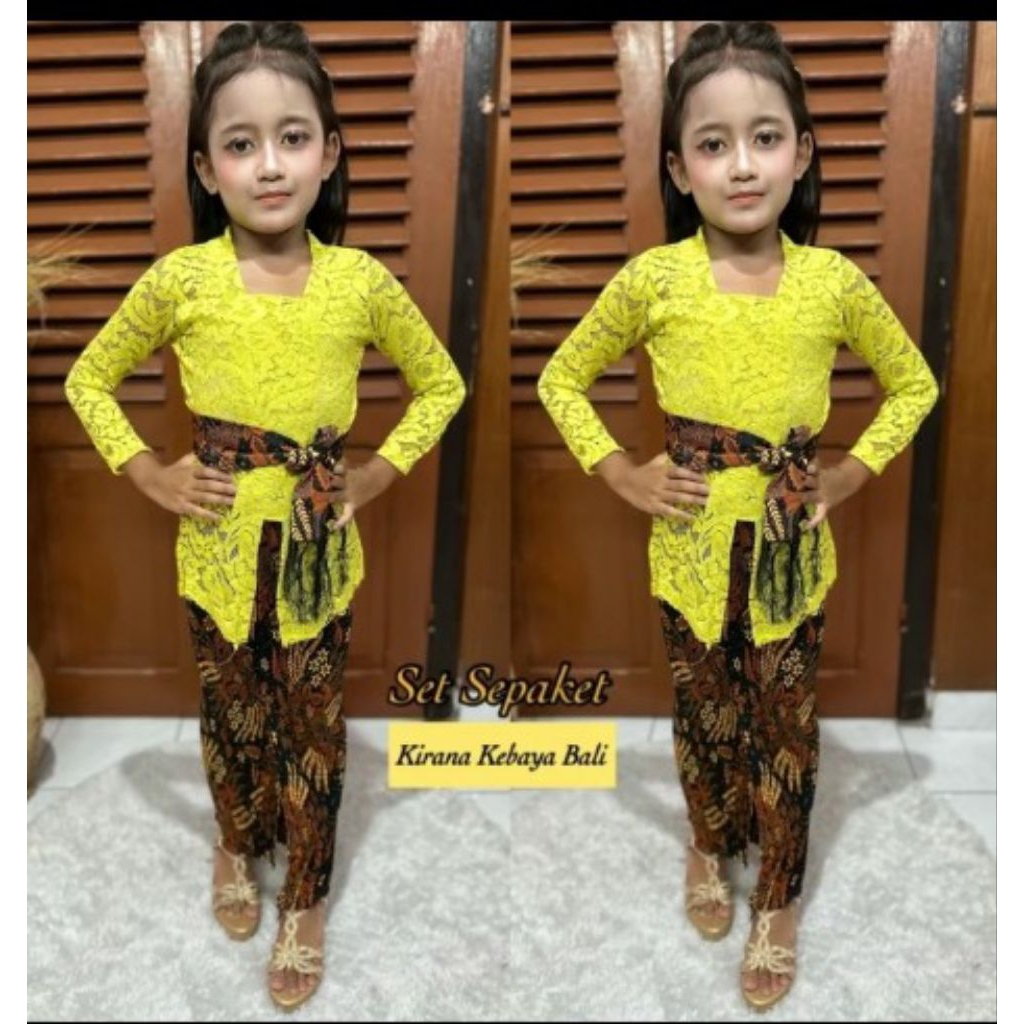 kebaya burkat anak lengan panjang / kebaya burkat kutubaru anak / kebaya bali anak