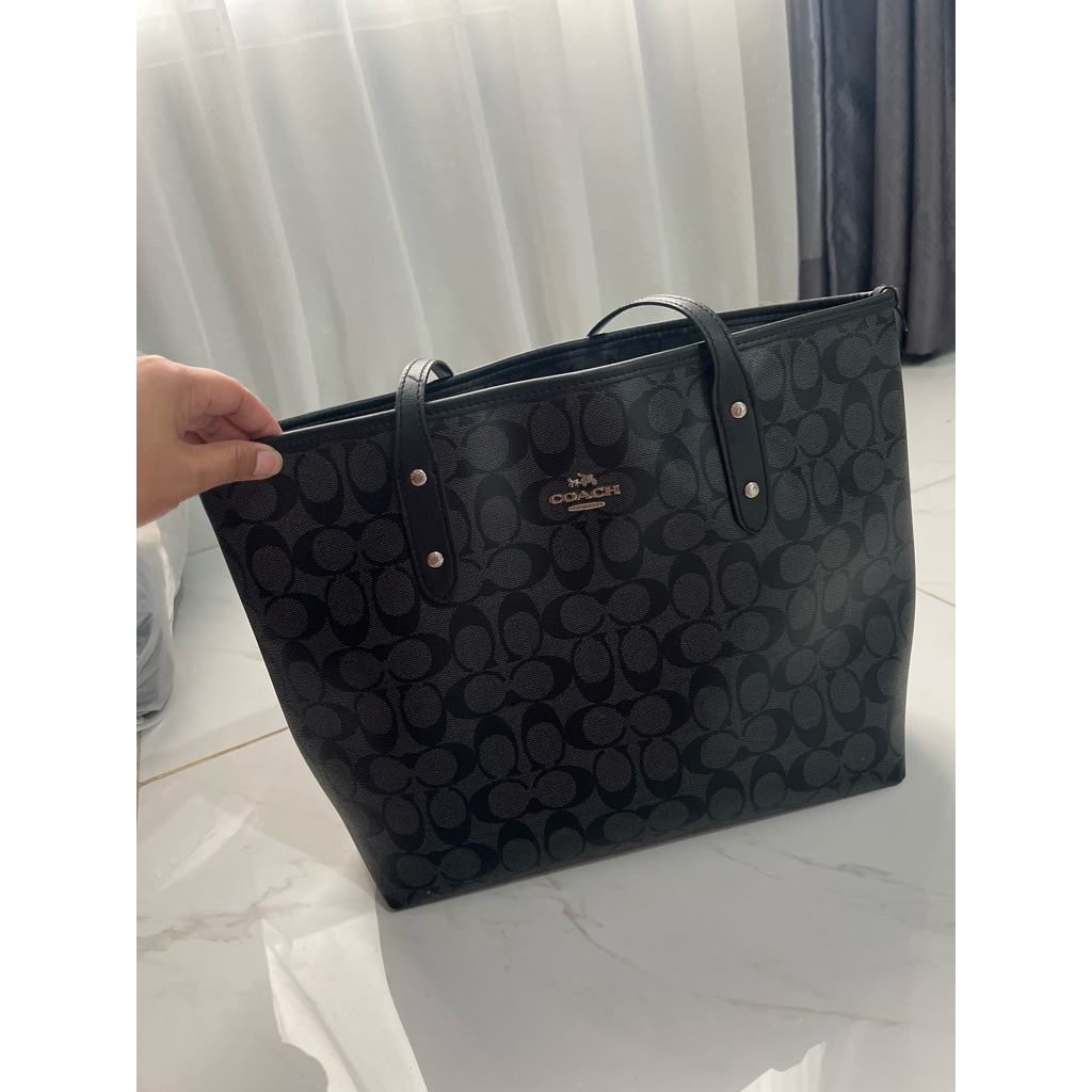 Preloved totebag coach hitam
