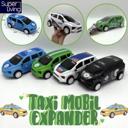 Taxi Mobil Expander Mainan Mobil Anak Anak Express, Bluebird, Grab, Silverbird
