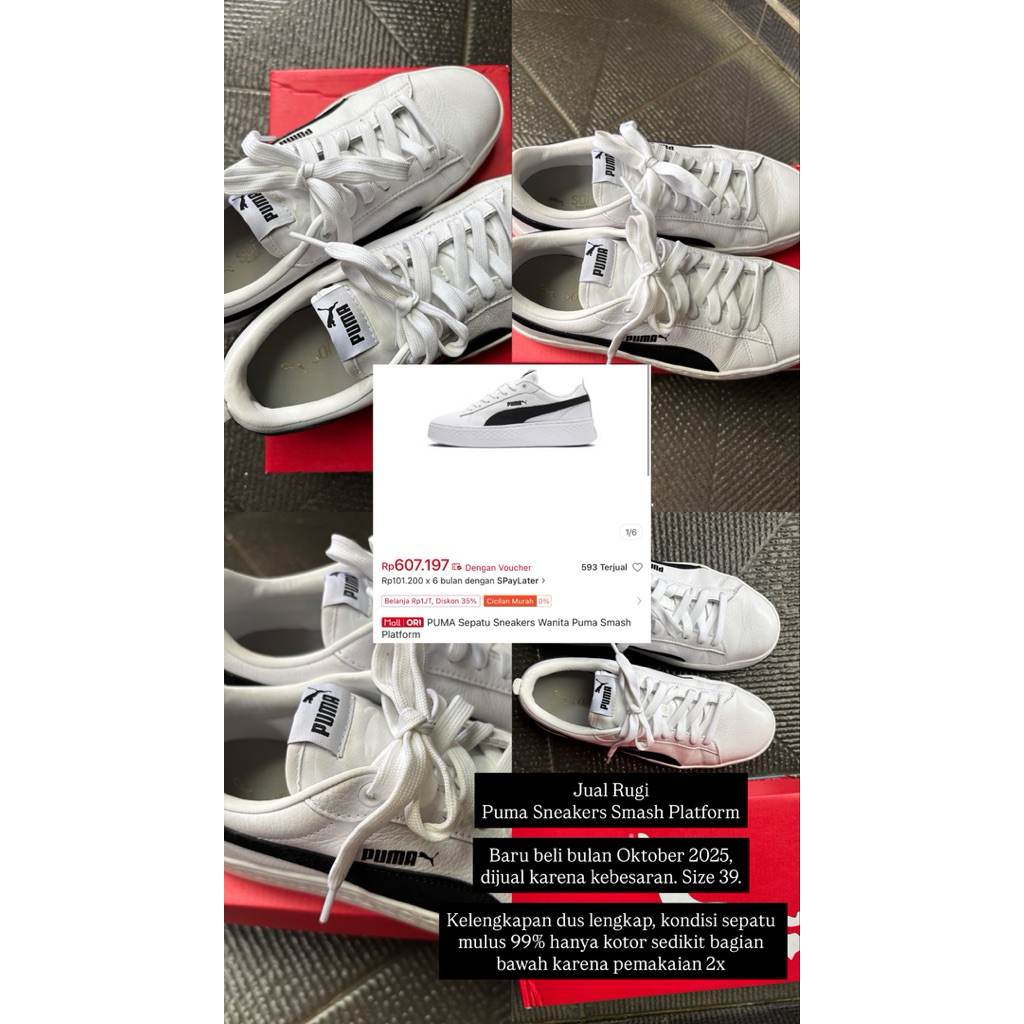 Preloved Puma Sneakers Smash Platform