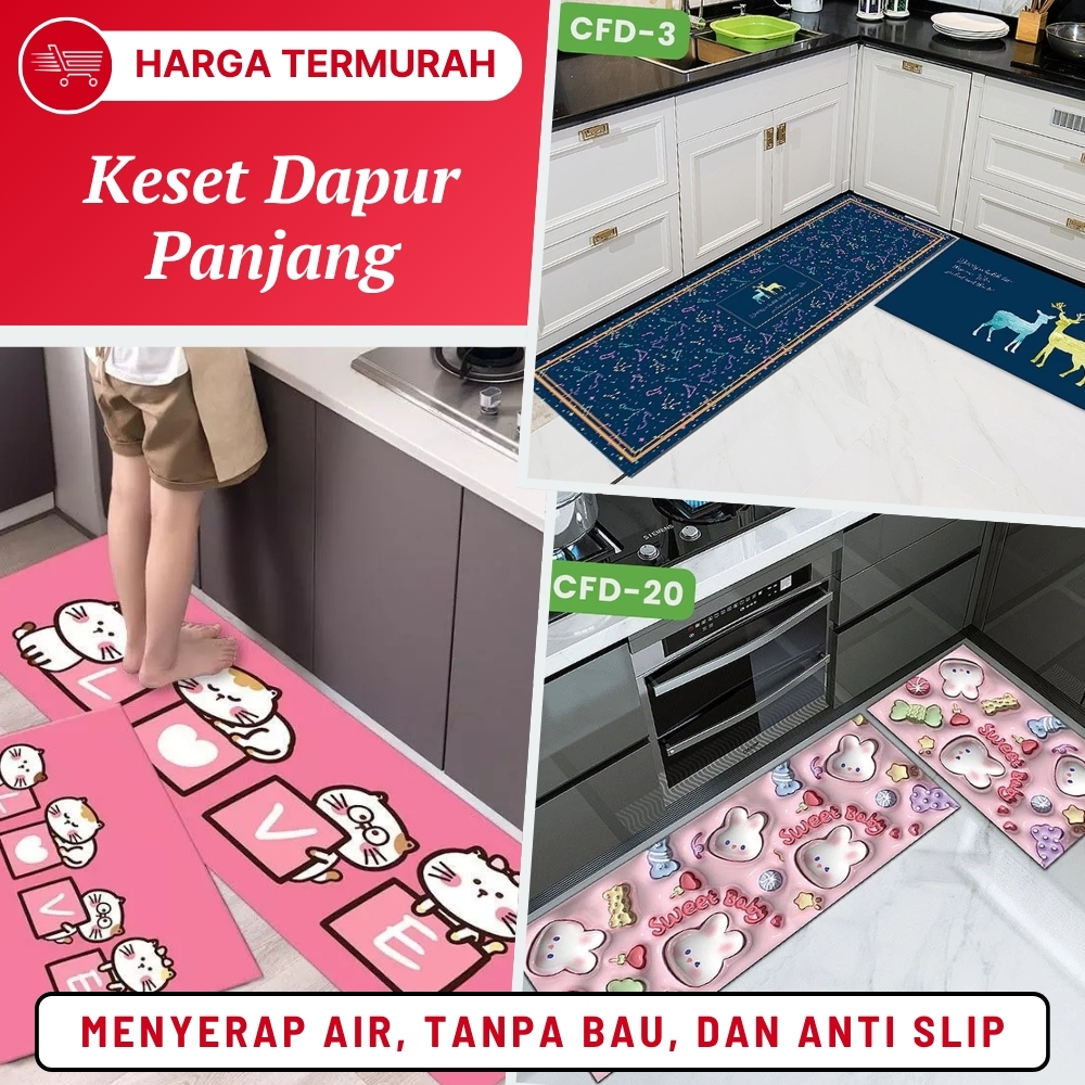 Keset Dapur Panjang Keset Diatomite Panjang Keset Anti Slip Panjang Keset Mudah Menyerap Air Anti Sl