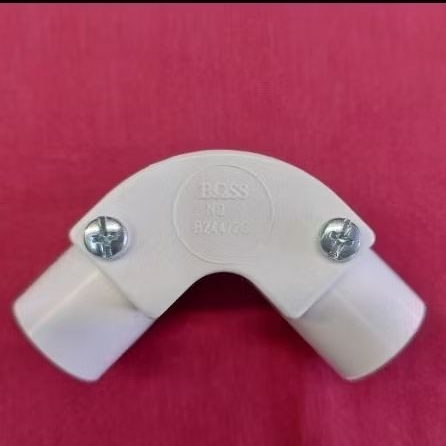 Knee Elbow Boss 20mm Pipa L-Bow Elbow Knee BOSS 20mm Putih/Hitam