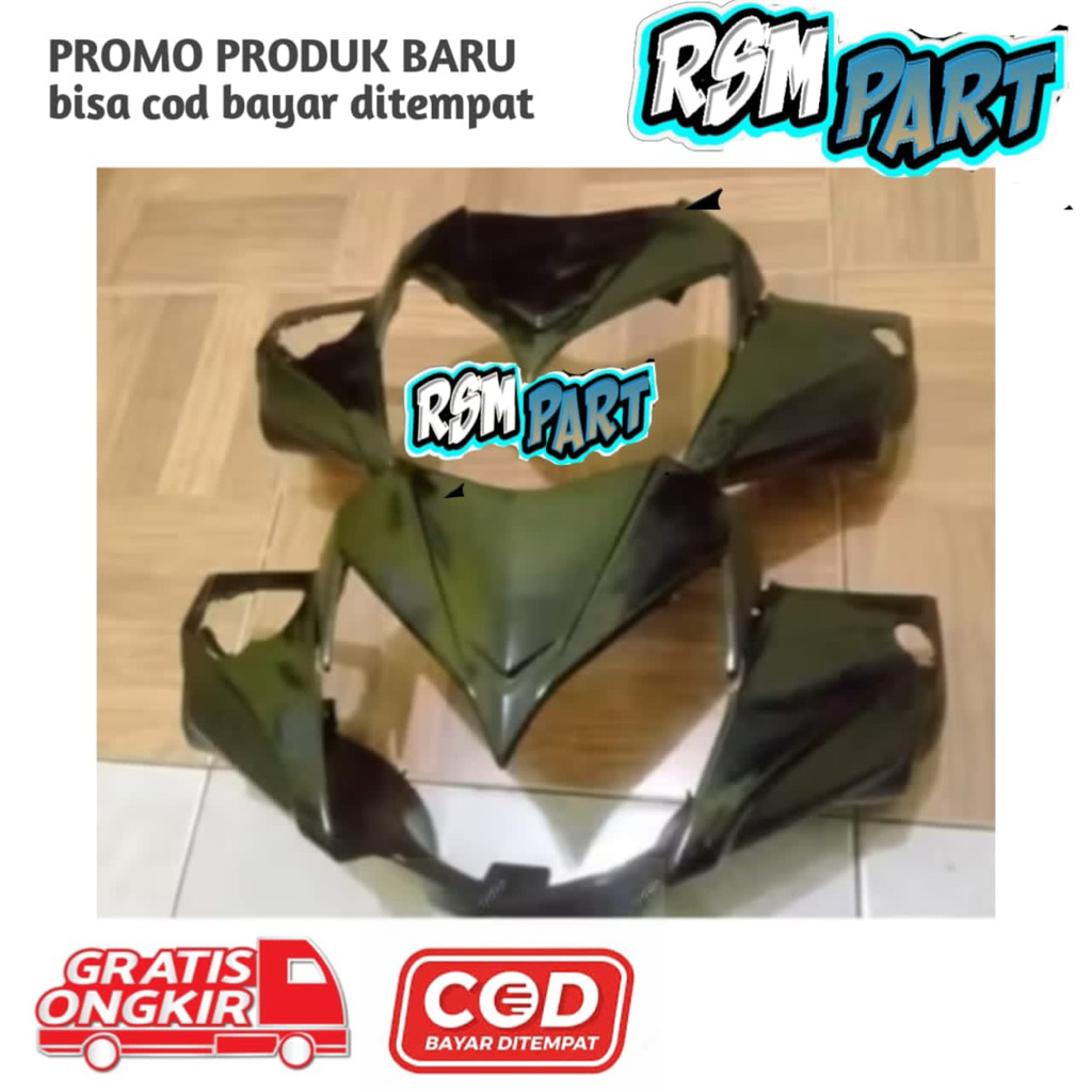 batok totok depan supra x 125 batman hitam bersih glos ori abs