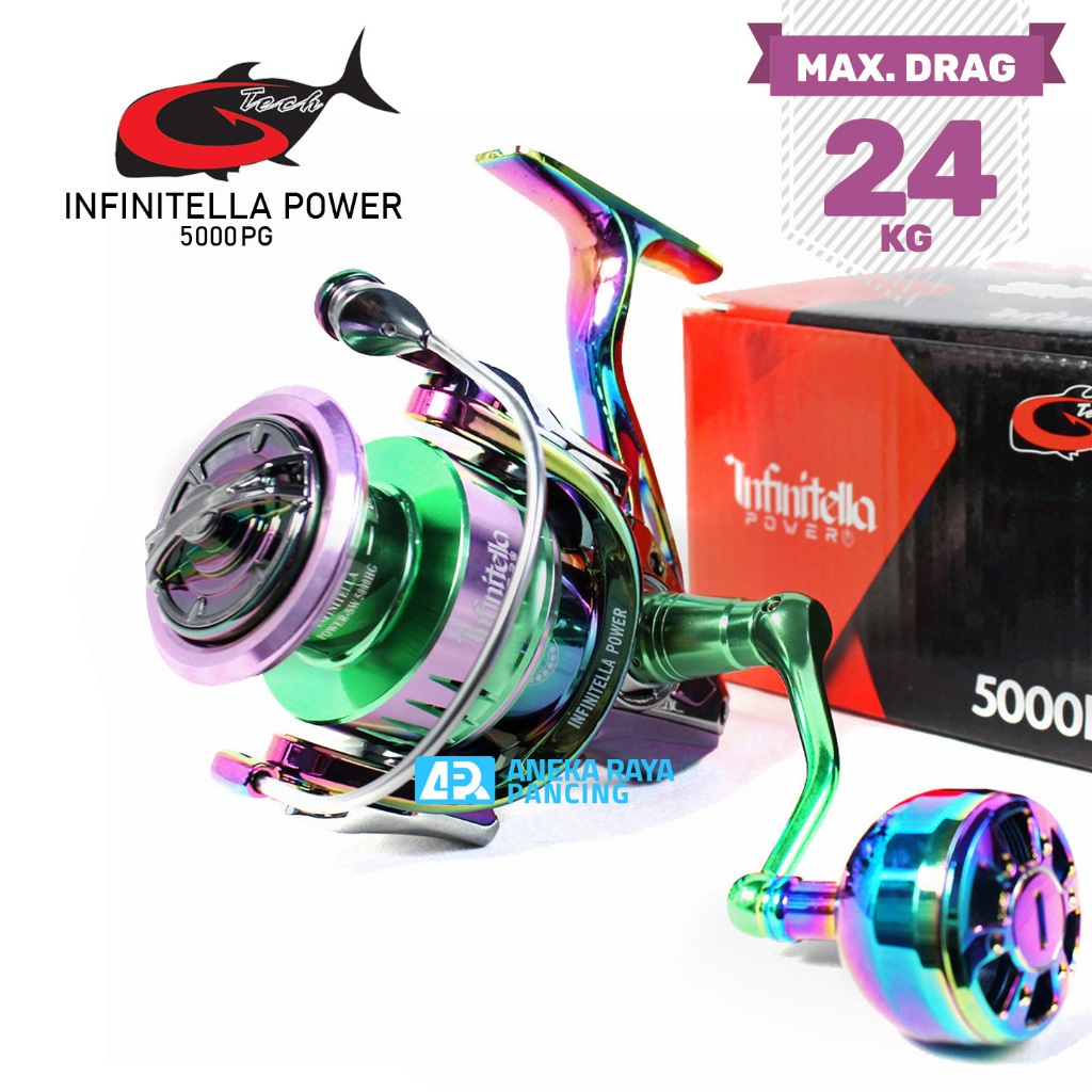 Reel G-TECH INFINITELLA POWER SW 3000 4000 5000 HG PG | Power Handle | Kolam Sungai Danau Laut GTech
