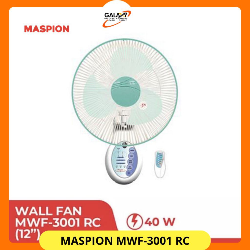 MASPION Kipas Angin Dinding MWF-3001 RC Maspion 12inch Remote