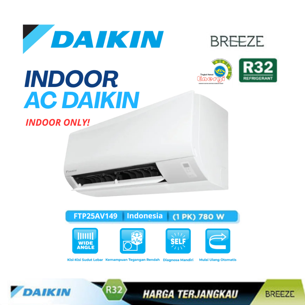 INDOOR AC DAIKIN STANDART NON INVERTER 1 PK FTP25AV149