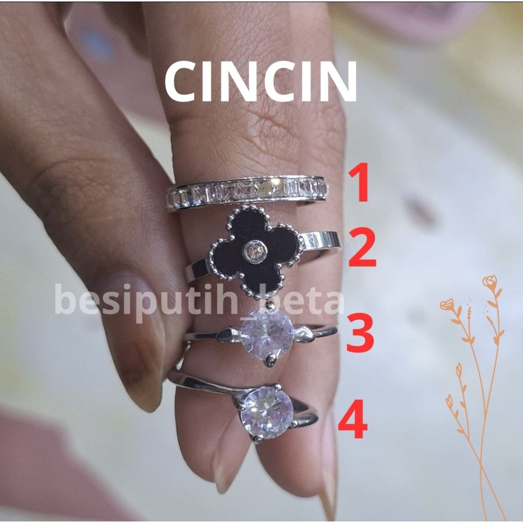 cincin besi putih ambon /besi putih asli
