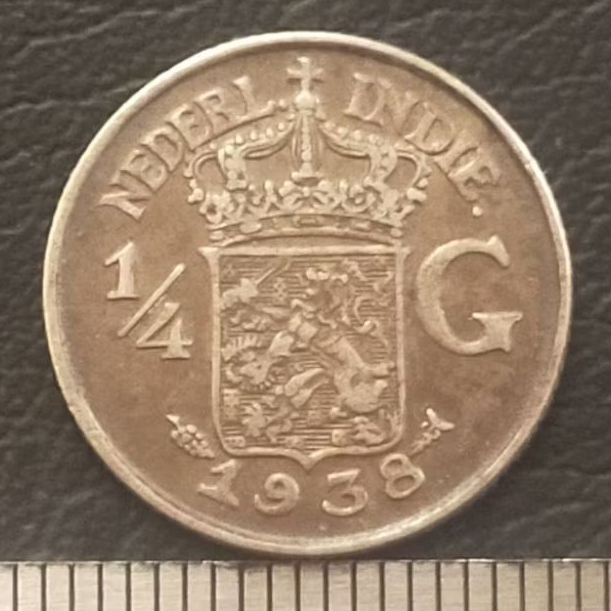 #12.SC. KOIN KUNO || KOIN PERAK || SILVER COIN 1/4 G TAHUN 1938