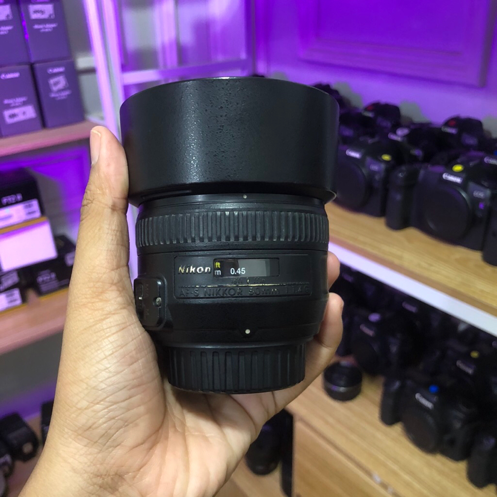 Lensa 50mm f1.4 afs nikon fullsetbox