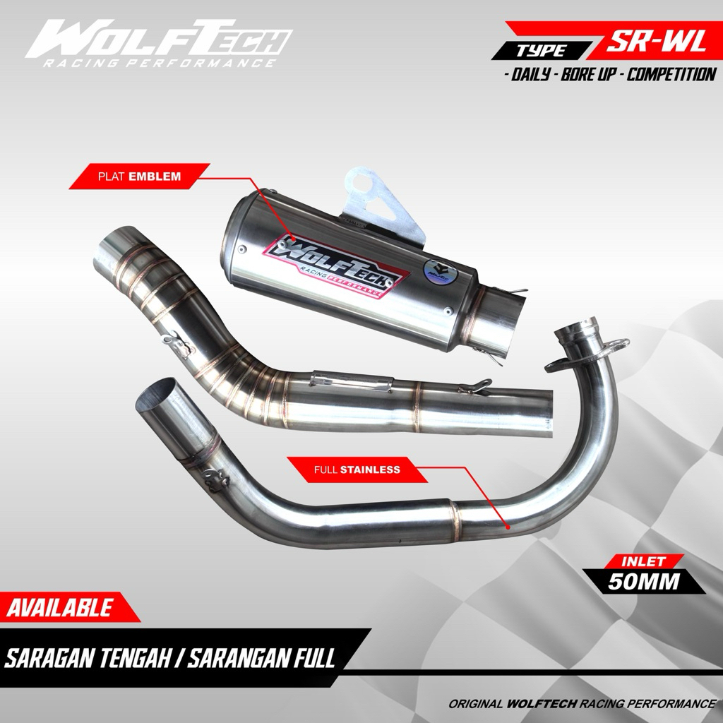 Knalpot fullsytem kolong bawah Crf