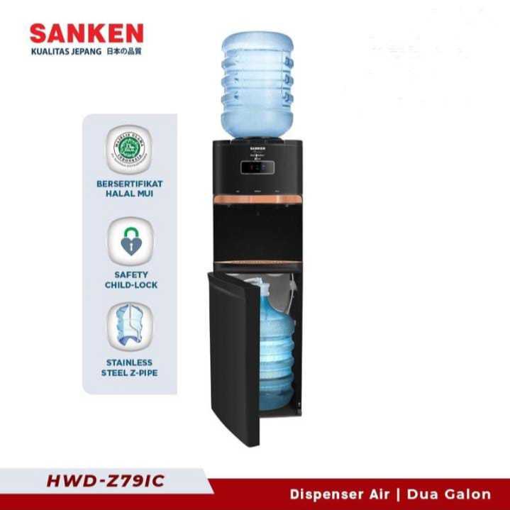 Sanken Dispenser Duo Galon Bawah Atas HWD-Z79IC Xatria Pro Series IC Cool Pendingin Efisien Hemat Li