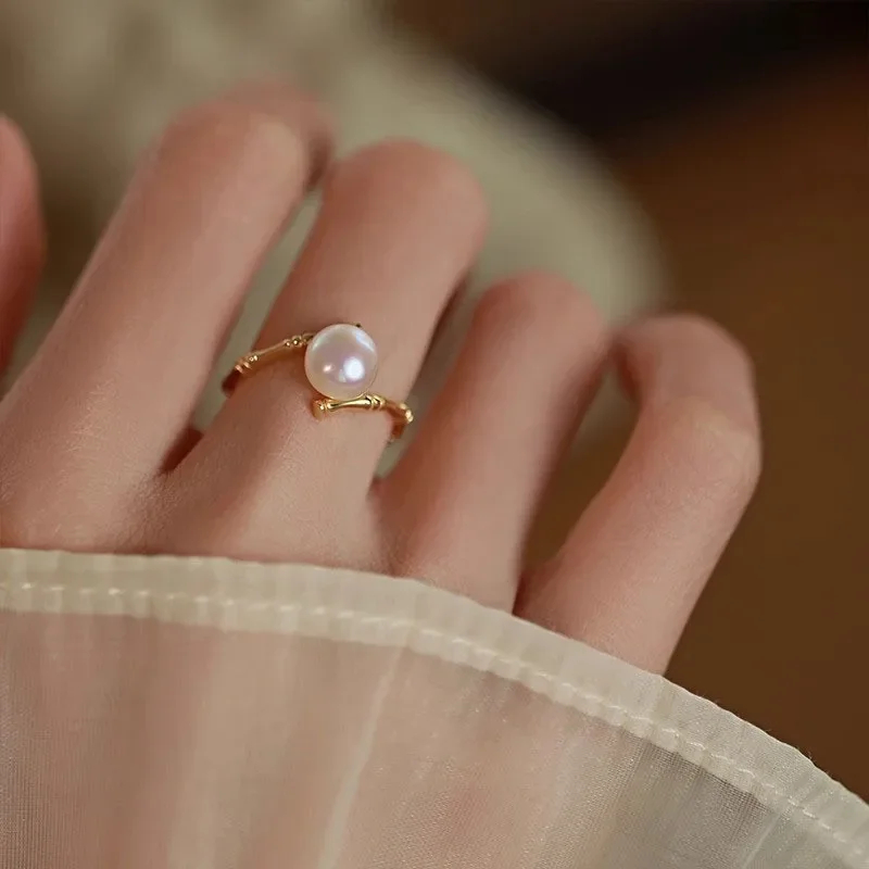 Cincin Wanita Cewek Mutiara Asli Lombok Cincin Mutiara Air Tawar Asli Lombok Model Tulang Bersertifi